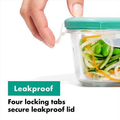 OXO Good Grips 1.6 cup SNAP Leakproof Glass Rectangle Food Storage Container