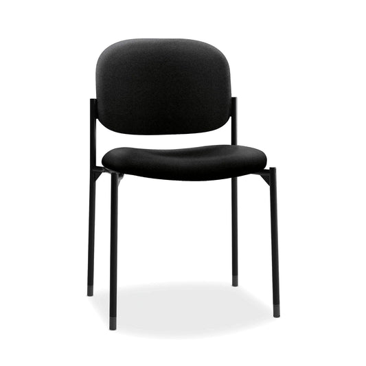HON Scatter - Sillas de Oficina para Invitados, vestíbulo, oficinas, Salas de Espera, sillas apilables sin Brazos, cómodos Asientos de computadora, Color Negro