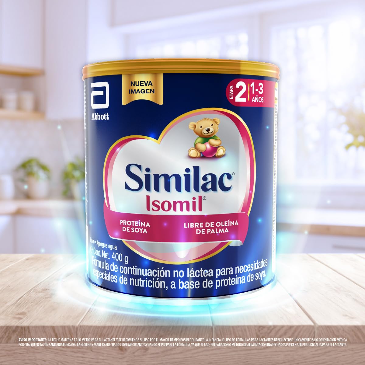 Similac Isomil Etapa 2 400gr, Fórmula Infantil no Láctea a Base de Proteína de Soya