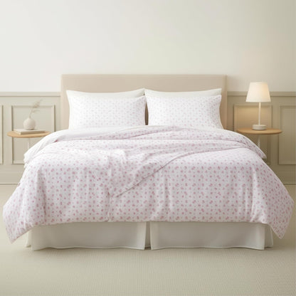 Modern Threads Estampadas Suave-Sábanas de Microfibra lujosas Juego Rosas, Algodón, Marfil, Completo