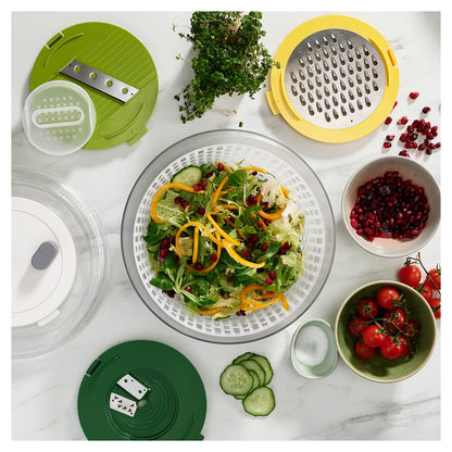 Joseph Joseph Multi-Prep - Juego de preparación de 4 piezas con hilador de ensalada, espiralizador, rebanador y rallador, talla única, multicolor