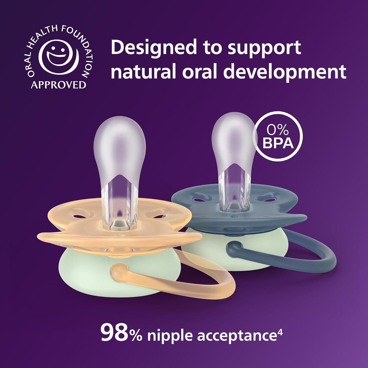 Philips Avent SCF094/10 - Chupón ultra suave, 6-18 m, día/noche, SCF094/10