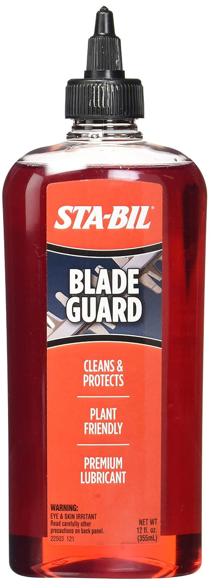 STA-BIL Blade Guard – Lubricante de primera calidad, ayuda a mantener el borde, no daña las plantas, protege contra el óxido y la corrosión, seguro para usar en equipos eléctricos de gas, 12 onzas