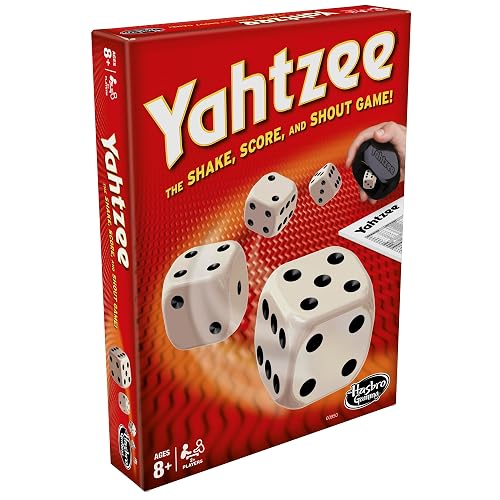 Hasbro Yahtzee Classic Game, Dice Games Clear Printing with Correct Scoring Instruction