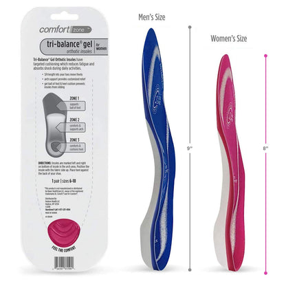Comfort Zone Tri-balance Insoles Women's, 6-10