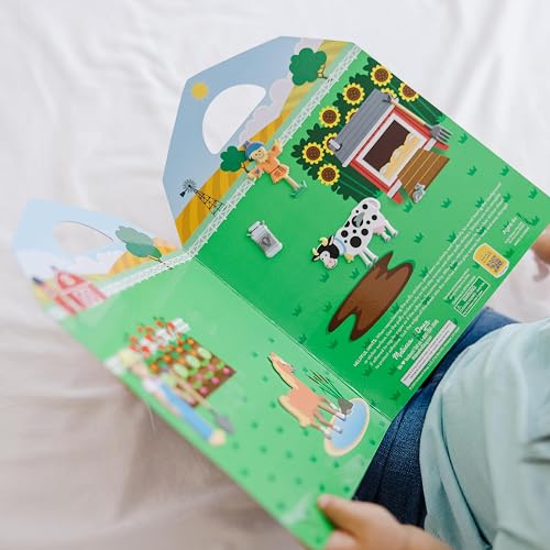 Melissa & Doug En la Granja: Set Autoadhesivos Esponjosos, Libros de Actividades, Juego de Pegatinas Esponjosas Reutilizables, Fondo de Doble Lado, 52 Pegatinas