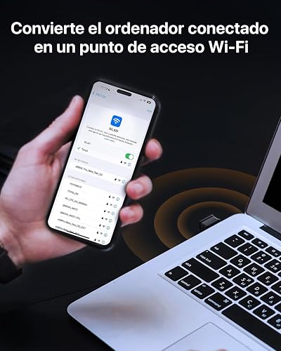 Tenda W311MI Adaptador WiFi 6 USB AX300,2.4GHz, USB WiFi para PC, Alta Velocidad 300Mbps, Antena Interna, WiFi Dongle, Ap Integrado, Seguridad WPA/WPA2, Compatible con Windows 7/10/11