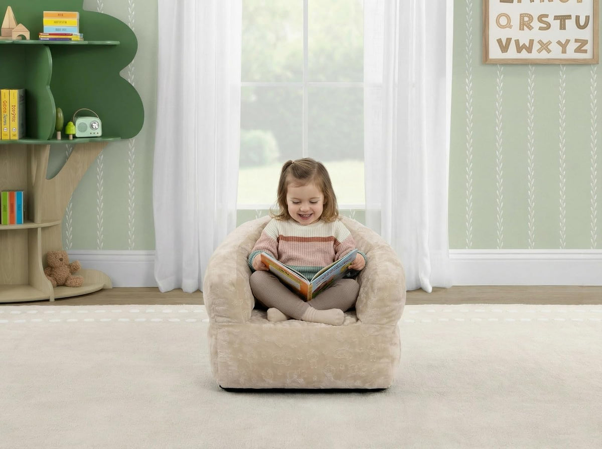Delta Children - Serta - Silla de Felpa para niños, Silla de Espuma Suave, Alternativa para niños y niñas, Asiento Acogedor para Leer, Ver Dibujos Animados, Sala de Juegos, habitación de guardería