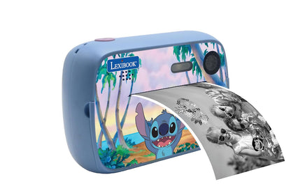 Lexibook, Disney Stitch, StarCAM Print, Pack de cámara con Impresora instantánea, función de Foto y vídeo, Tarjeta SD de 32 GB y Kit de personalización de Fotos Incluido, DJ150D