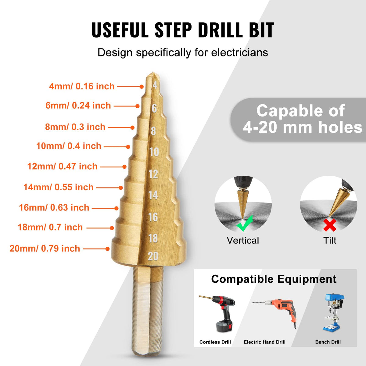 VEVOR Kit de Perforación Hidráulica Presión de 15 T con 10 Punzones Perforadora Hidráulica Manual con Maletín Portátil Kit de Perforadora Hidráulica 22-114 mm para Metal Acero Aluminio Plástico