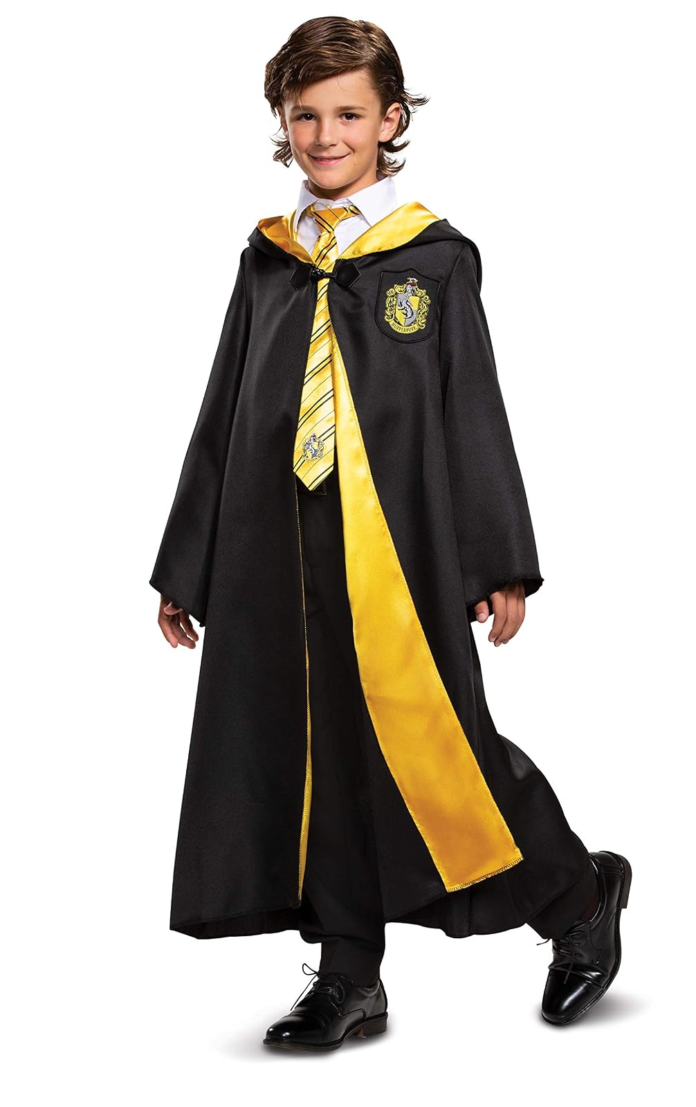 Disguise Harry Potter Ravenclaw - Bata de lujo para niños, negro y azul, talla M (7-8) - Hufflepuff - Grande (10-12)