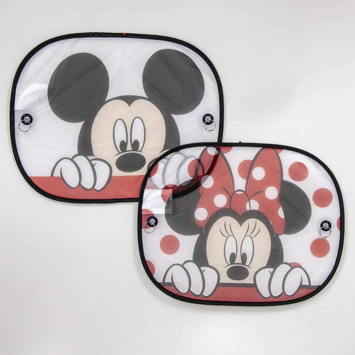 Plasticolor Disney Mickey & Minnie Peek-A-Boo Parasol para Ventana Lateral, Rojo, 003815R01, Paquete de 2