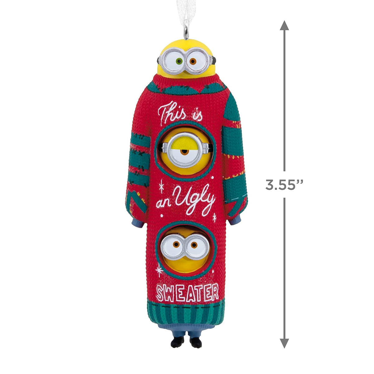 Hallmark Minions: The Rise of GRU, Bob, Kevin y Stuart The Minions en suéter navideño Feo