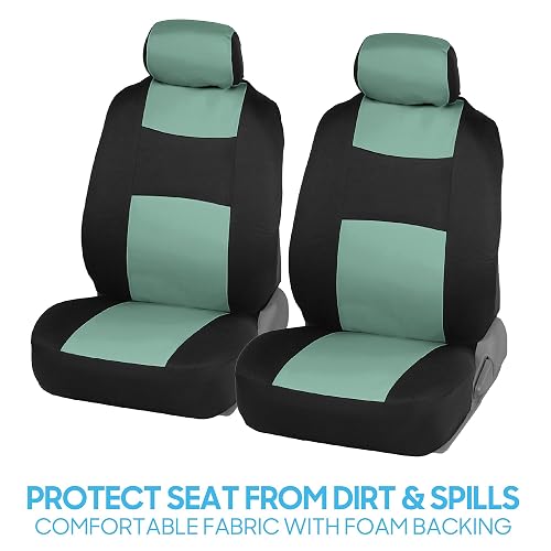 BDK PolyPro Juego Completo de Fundas para Asiento, Banco Dividido Delantero y Trasero, Menta/Negro