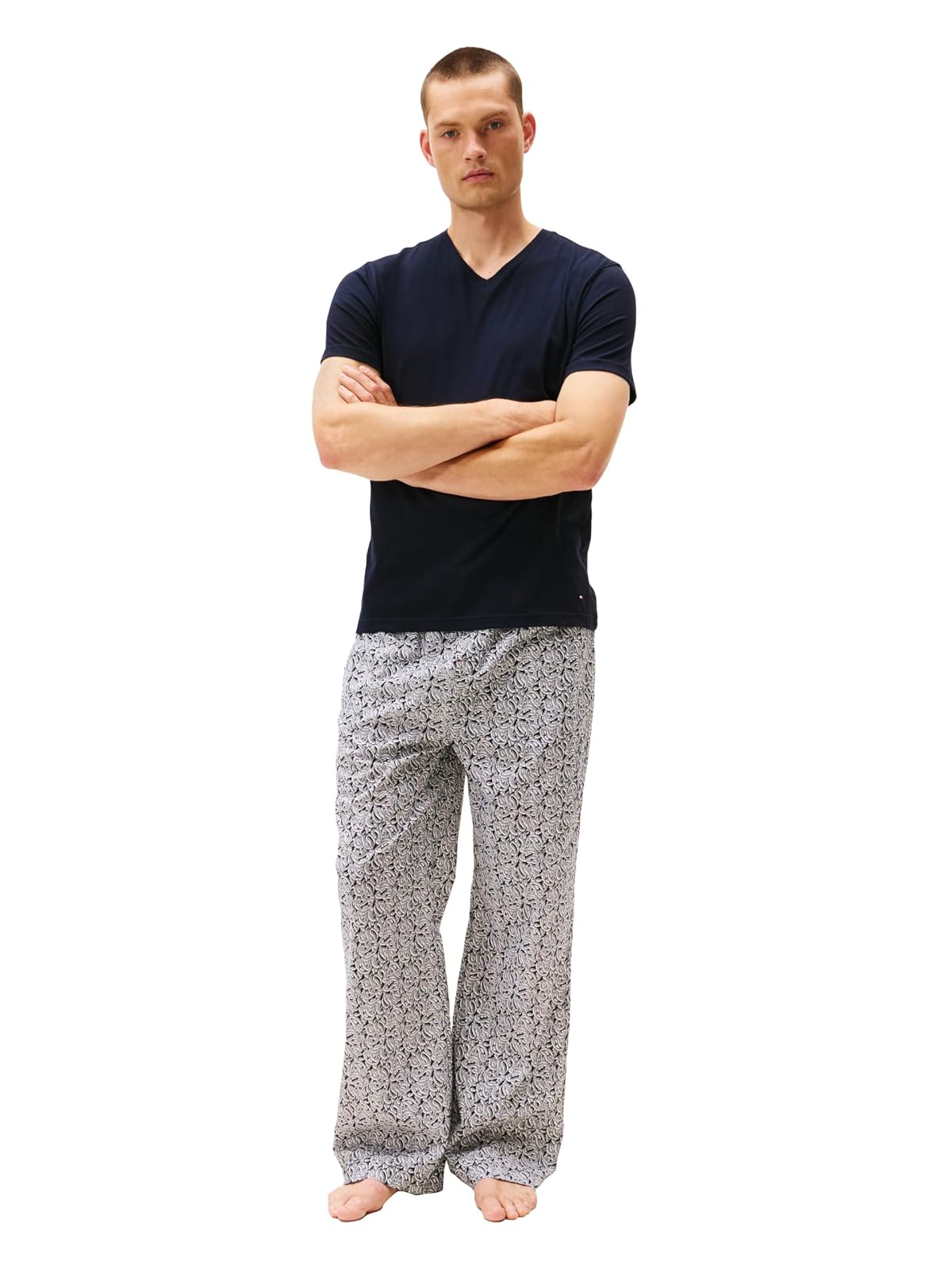 Tommy Hilfiger - Camisetas Interiores para Hombre, Paquete de 3 Camisetas clásicas de algodón con Cuello en V