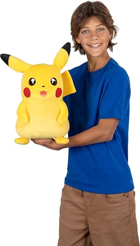 Pokémon Pikachu Puppetronic de RealFX - Peluche Interactivo de 40 cm con Sensores de Tacto y Movimiento, 120+ Animaciones, Luces y Sonidos