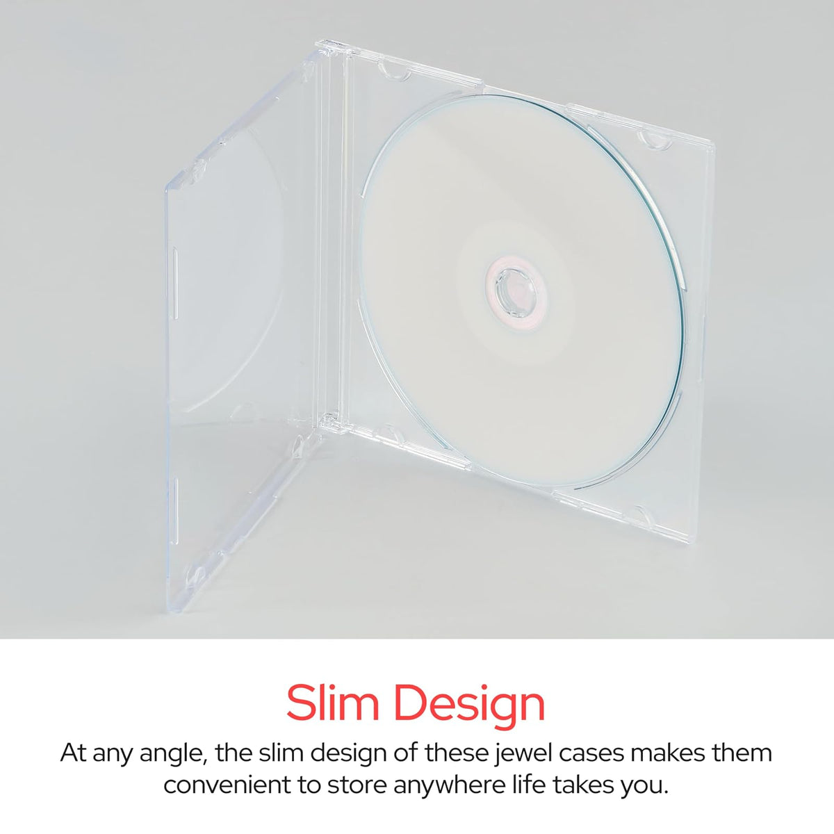 Verbatim - Fundas para CD DVD Blu-Ray transparentes y delgadas, 5,2 mm, paquete de 25