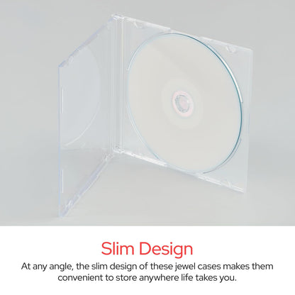 Verbatim - Fundas para CD DVD Blu-Ray transparentes y delgadas, 5,2 mm, paquete de 25