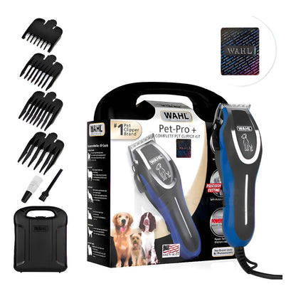 Maquina Rasuradora Para Cortar Pelo De Perro Wahl Pet Pro 3023915 Kit Para Mascotas Con 4 Peines Guía
