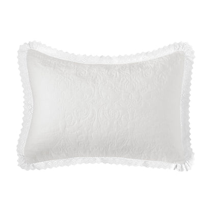 Laura Ashley Heirloom - Juego de Colcha de Crochet, Cottage, Blanco, Completa/Queen, 1, 1