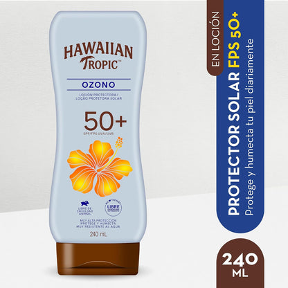 Hawaiian Tropic Ozono Protector Solar 50+ FPS Loción de 240 ml