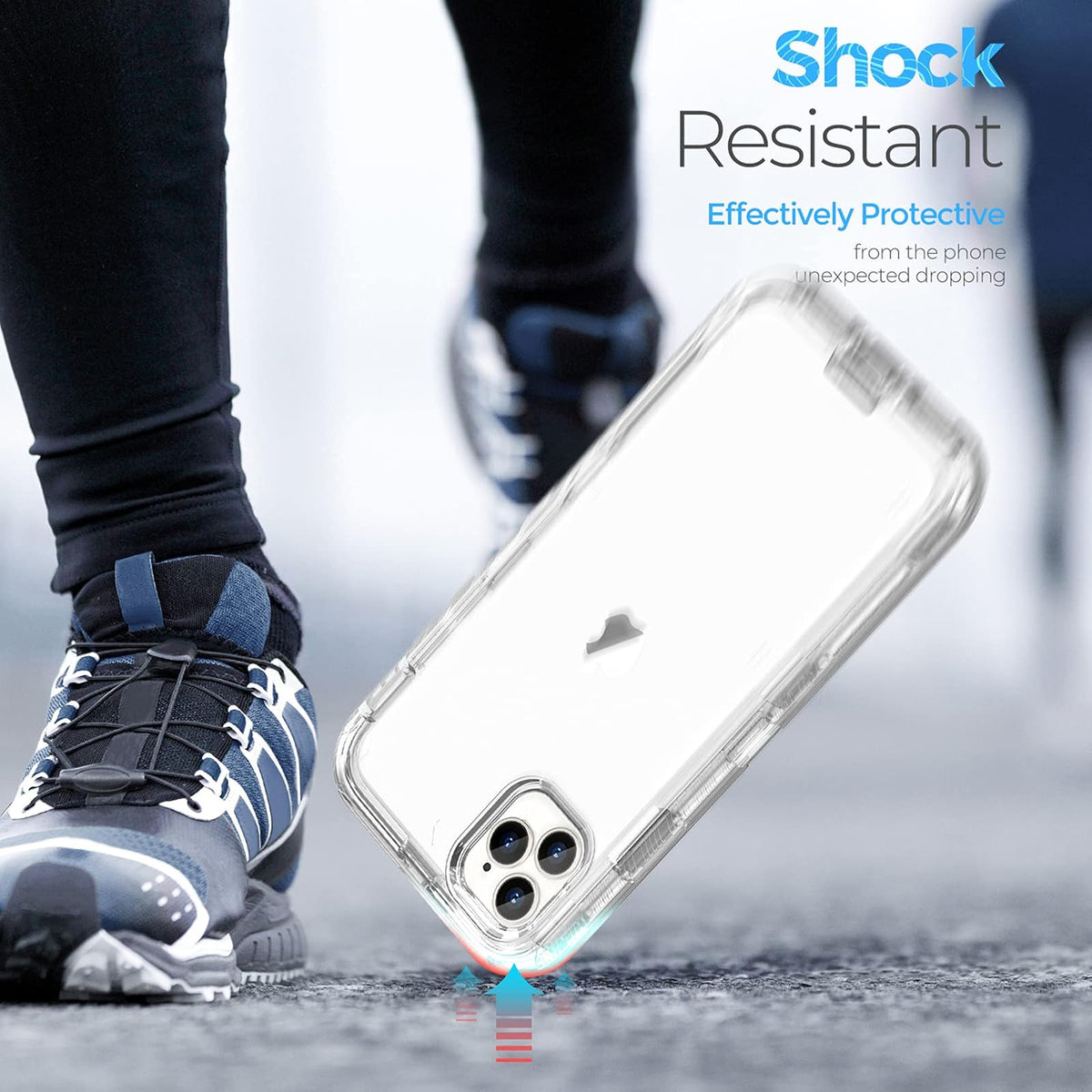 ORIbox - Funda Compatible con iPhone 13 Pro, Resistente a los Golpes, anticaídas, Transparente