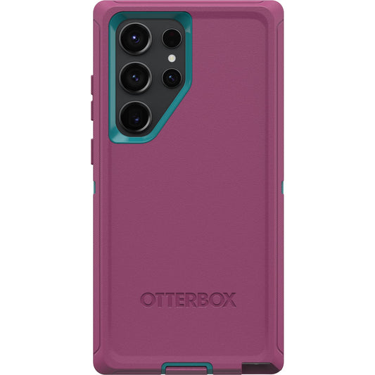 Otterbox Funda para Galaxy S23 Ultra Defender Series - Canyon Sun (), Resistente Y Duradera, con Protección De Puerto, Incluye Soporte con Clip De Funda Rosa