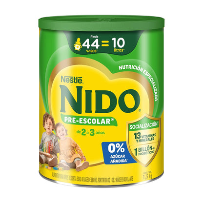 Alimento Para Niños de Corta Edad Nido Pre Escolar 2+ Lata 1.5kg
