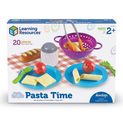 Learning Resources New Sprouts Pasta Time, 20 Piezas, 2 años +, Juegos de Imitacion, Alimentos de Juguete, Comida de Juguete para niños, Juegos de Cocina de Juguete,mercadito de Juguete