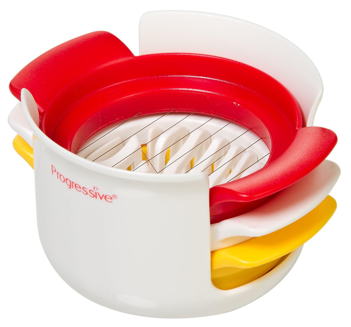 Prepworks by Progressive - Cortador de huevos compacto, blanco, rojo y amarillo