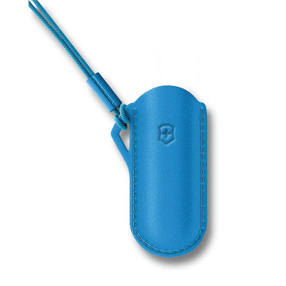 Victorinox Funda De Piel Para Navaja Classic Colors, 58 Mm, Azul