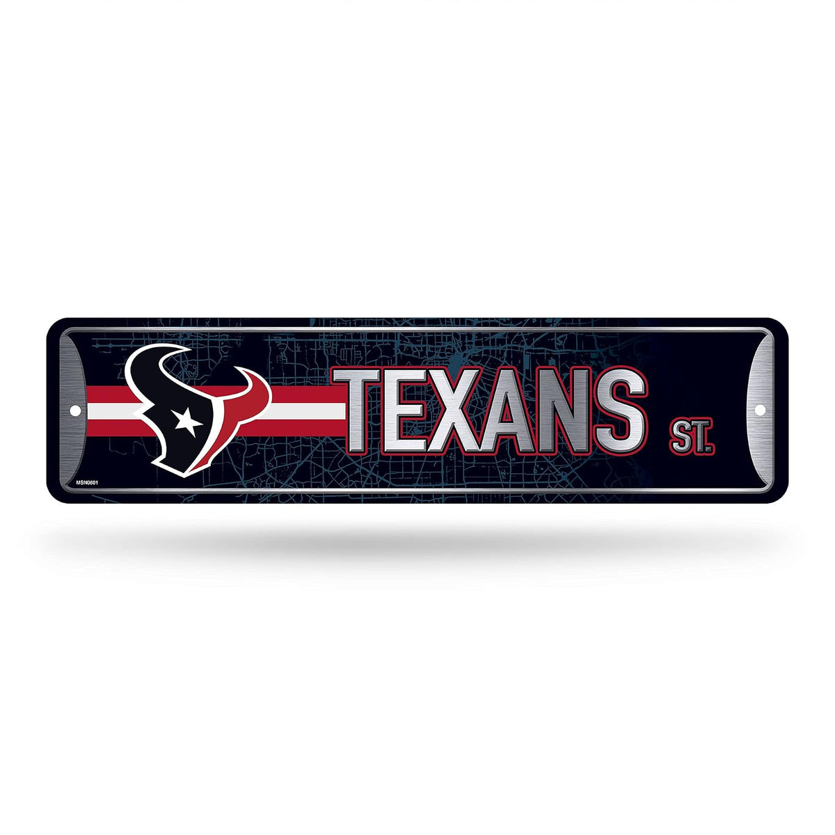 Rico Industries NFL Houston Texans - Cartel de Metal para Calle (4 x 15 Pulgadas), Ideal para el hogar, Dormitorio, decoración de Cueva de Hombre