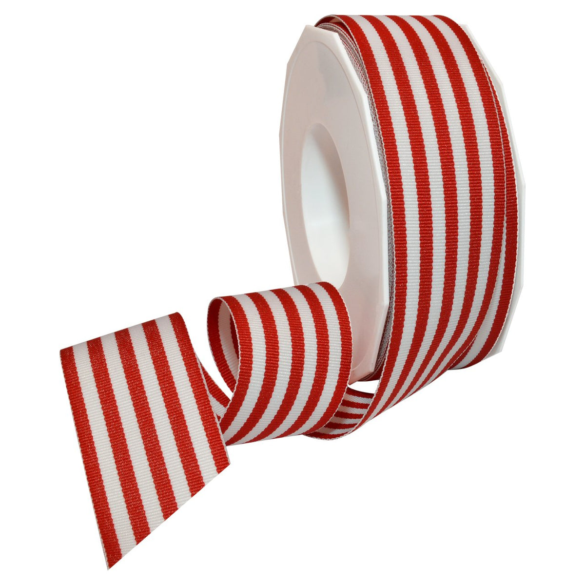 Morex Cinta Decorativa de Grogrén a Rayas - 1-1 - 2 In - Rojo