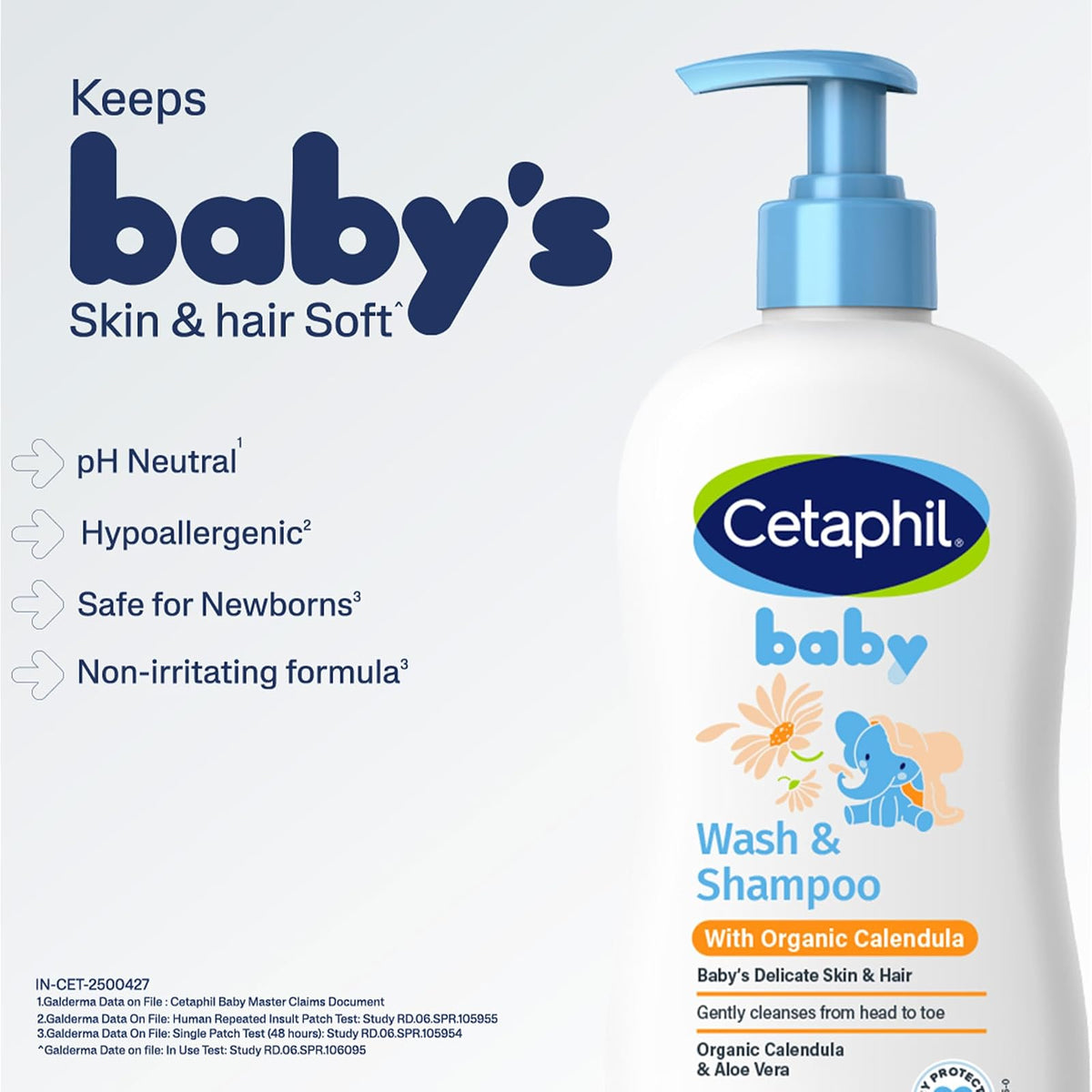 Cetaphil Baby Wash & Shampoo con caléndula orgánica