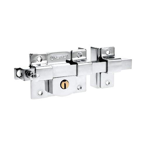 Hermex CB-40D, Cerradura de barra fija, derecha, acabado cromado