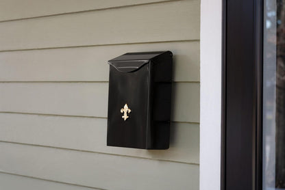 Architectural Mailboxes City Classic - Buzón de Montaje en Pared de Acero galvanizado BW1100AM, Negro, pequeña Capacidad