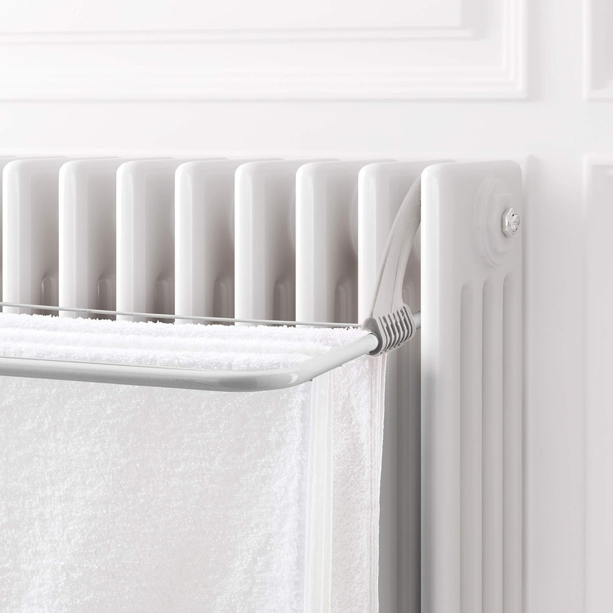 RAYEN | Tendedero Plegable 4 m de Acero | Secador de Ropa Compacto y Resistente | Diseño Ahorrador de Espacio para Interior o Exterior | Color: Blanco | Mod. 23.02