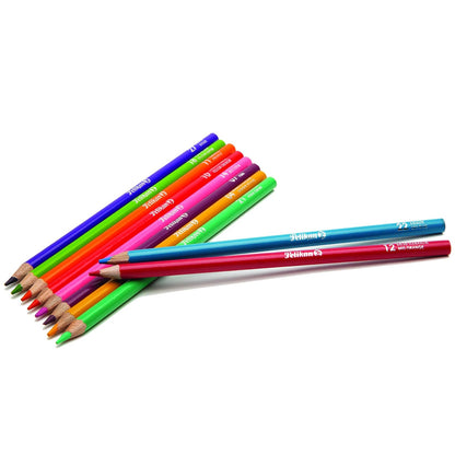 Pelikan Lápices de Colores Redondos con 24 Piezas, Colores Surtidos, Mina de 4mm y Caja de Cartón