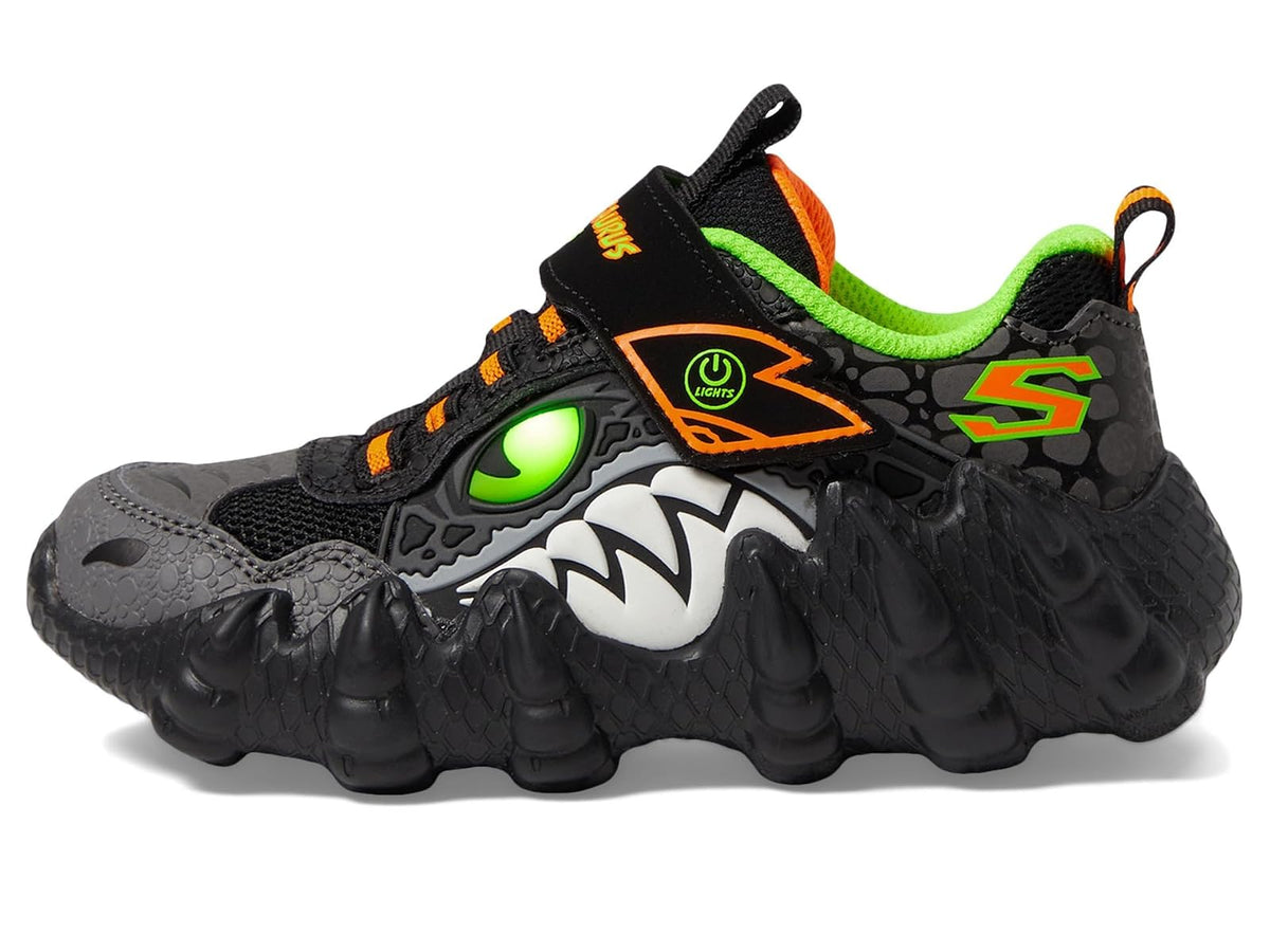 Skechers Skech-o-Saurus Lights - Tenis Deportivos para niño | Casual, luces S, iluminación, cierre adaptativo, tema de dinosaurio