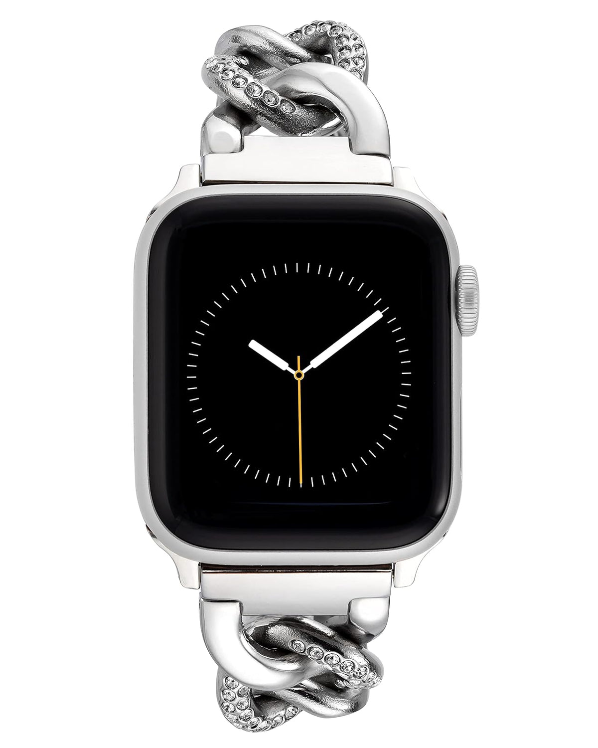 Anne Klein Pulsera de Cadena para Apple Watch, Ajustable - 42 - 44 - 45 - Ultra(49mm) - Tono-plateado