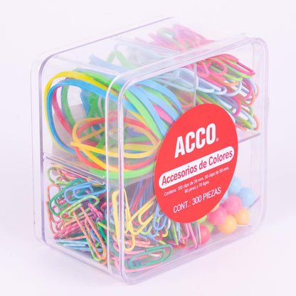 ACCO Set de Clips y Accesorios de Colores Multicolor Unitalla 12 piezas