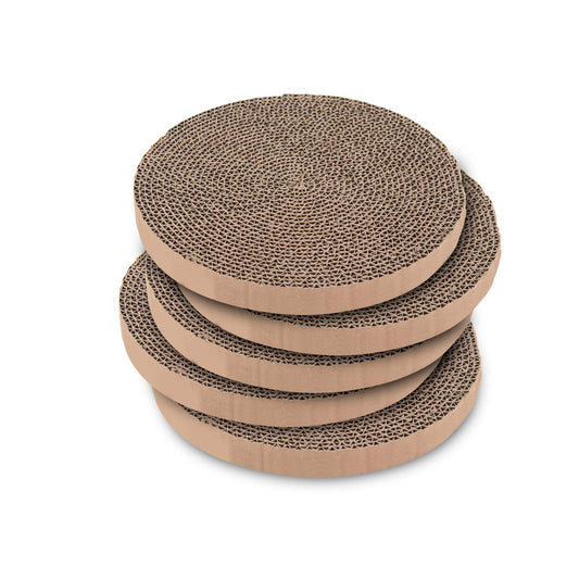 Best Pet Supplies Rascador para Gatos con Bolas giratorias interactivas para Juego Activo, cartón Corrugado Reciclado Natural, soporta el Comportamiento de Las Mascotas, Alivia el estrés, 5 Unidades