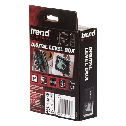 Trend - Caja digital de nivel y buscador de ángulo (base magnética y visualización LCD) para carpintería y ajuste preciso de ángulo de sierra de mesa/inglete, negro, DLB