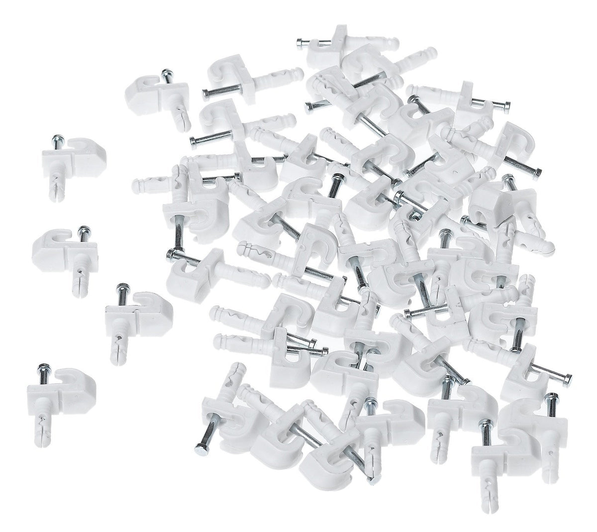 ClosetMaid 1770 - Juego de 48 Clips de Pared para Yeso, Color Blanco