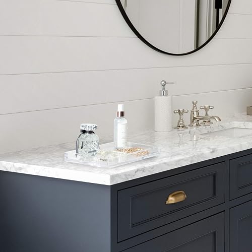 Lavish Home - Organizador de Bandeja de acrílico, Soporte Minimalista Transparente para mesita de Noche, baño y Oficina, decoración de habitación estéticamente Agradable