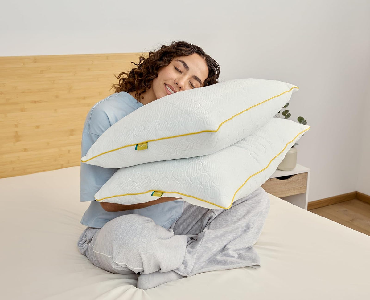 Nooz Almohadas Pack de 2 Adaptables Estándar Memory Foam Ajustables Altura Personalizable Soporte Cuello