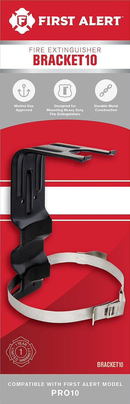 FIRST ALERT BRACKET10 - Soporte de Repuesto para extintor, Color Negro