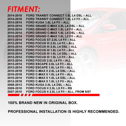 DNA Motoring Filtro de Aire Lavable AFPN-228-RD para Ford Escape, Focus, Transit Connect, Lincoln MKC, Rojo