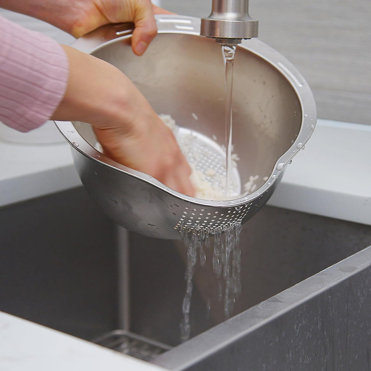 Joyce Chen - Colador de arroz de acero inoxidable