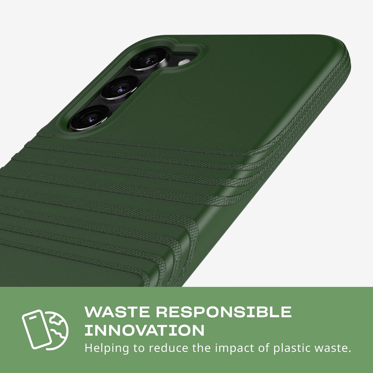 tech21 EVO - Funda táctil para Samsung Galaxy S23 Plus, protección contra caídas de 15 pies, Color Verde